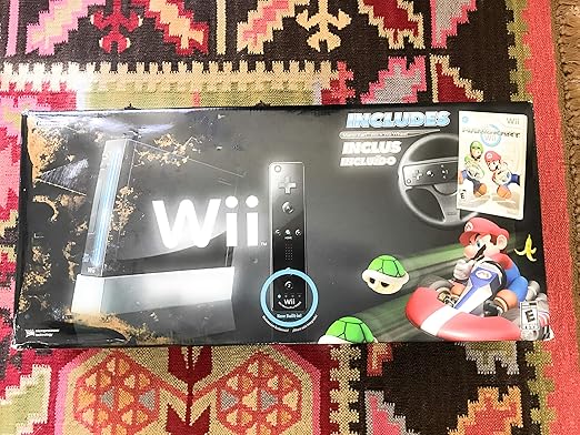 Wii Console with Mario Kart Wii Bundle - Black