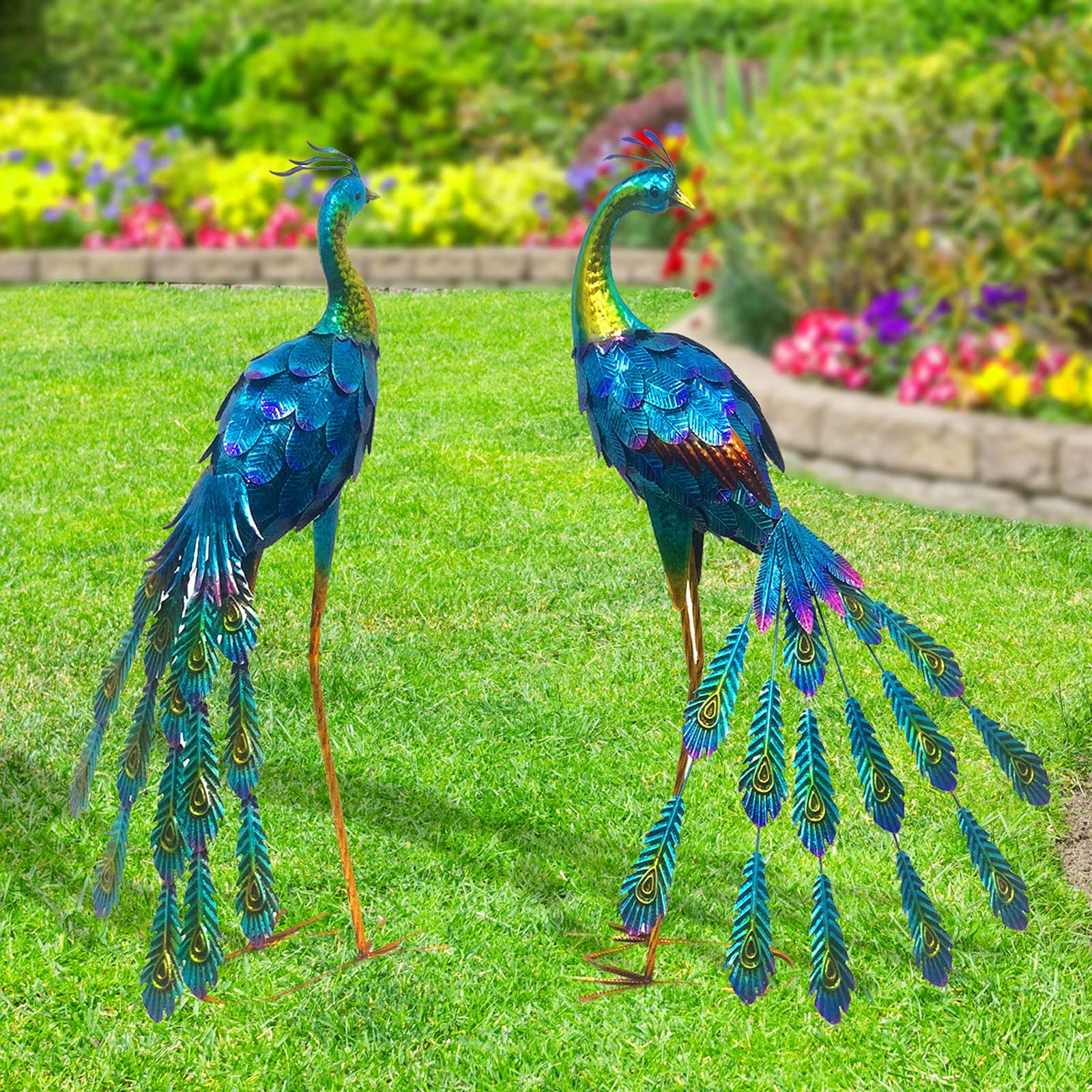 Gartenfigur Pfau