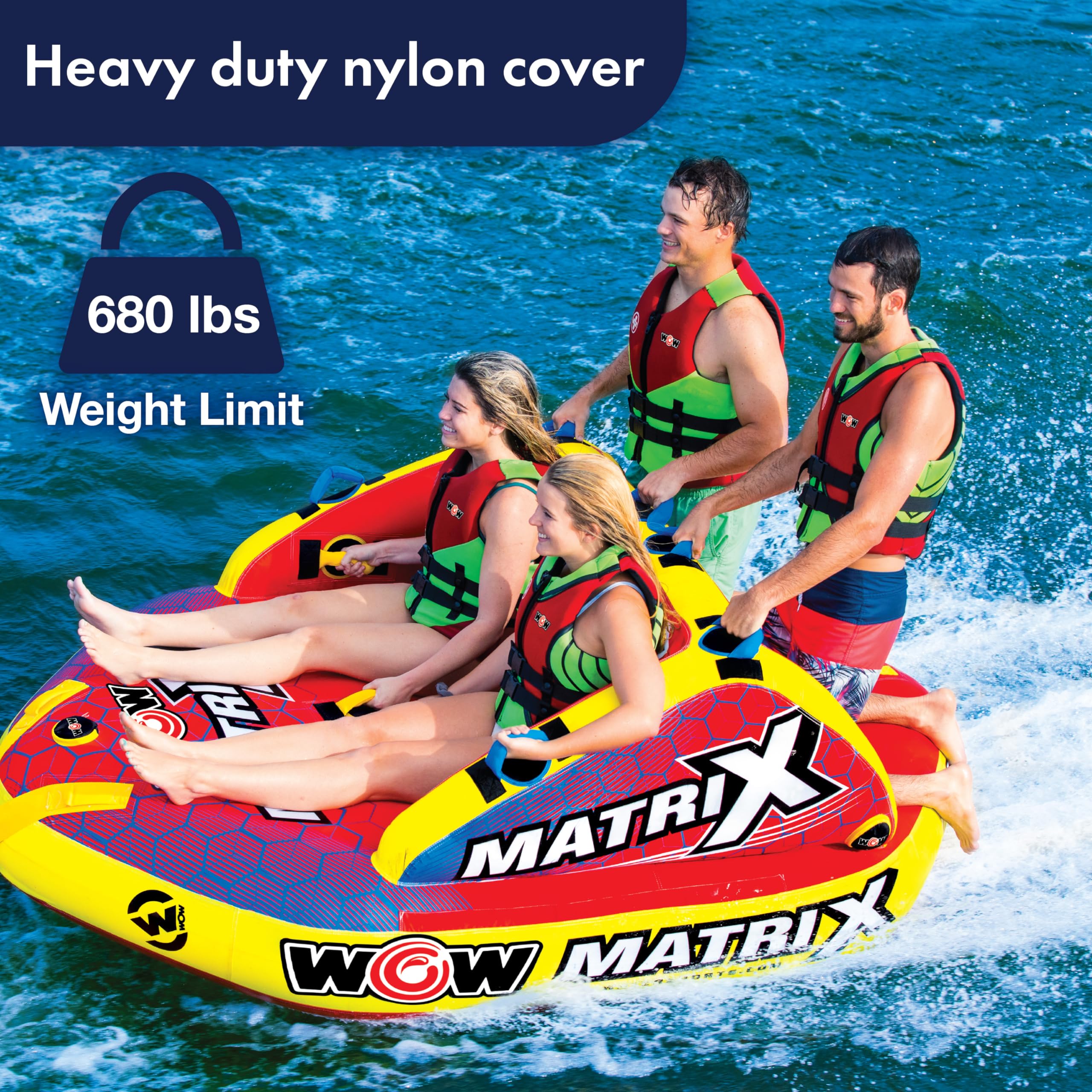 Amazon.com : WOW Watersports Matrix 1-4P Towable : Sports & Outdoors
