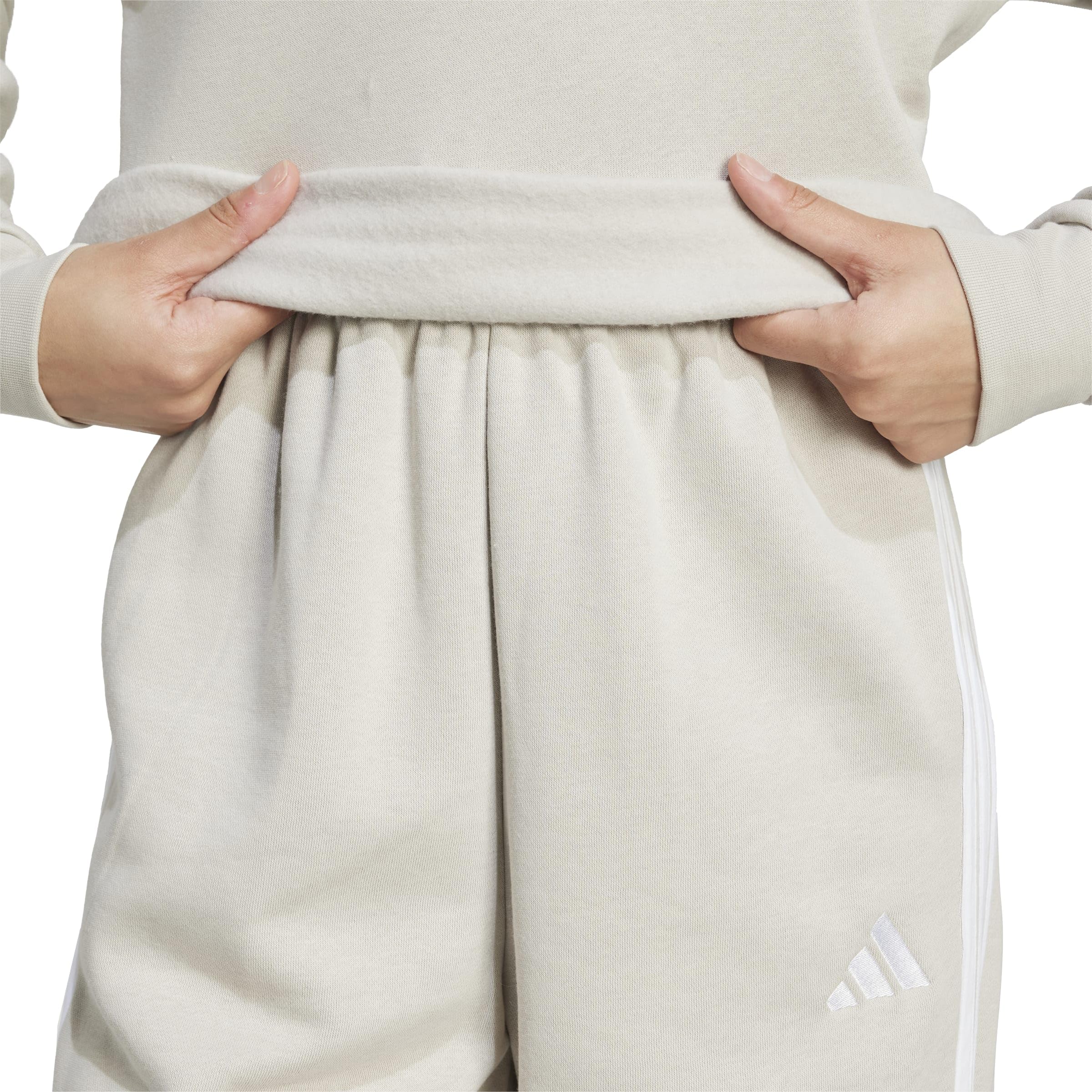 adidas Kobiety Essentials 3-Stripes Fleece Sweatshirt, wonder alumina/white, S