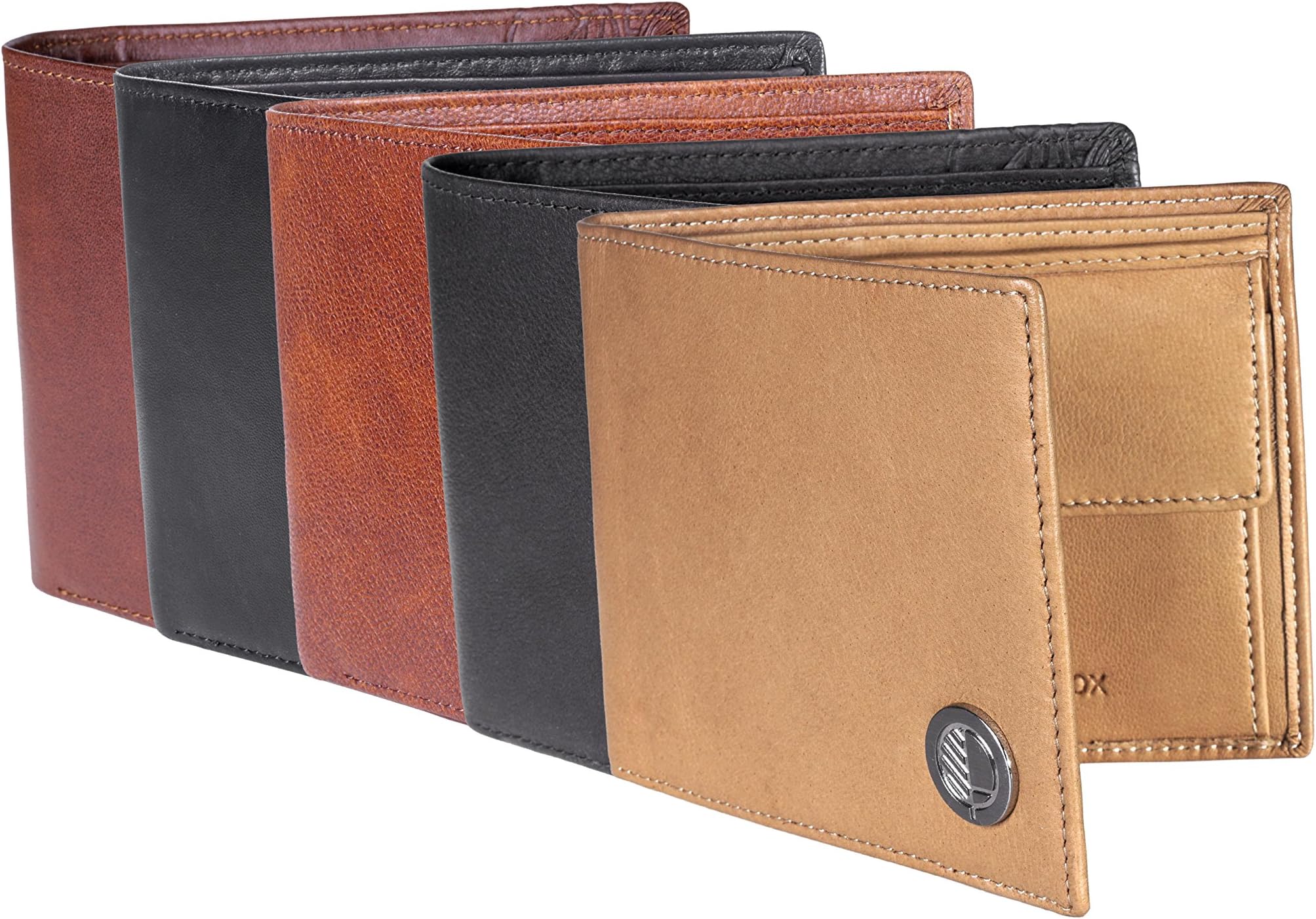 Slim Mens Bifold Wallet - Coin Pocket - Stunning English Real Leather