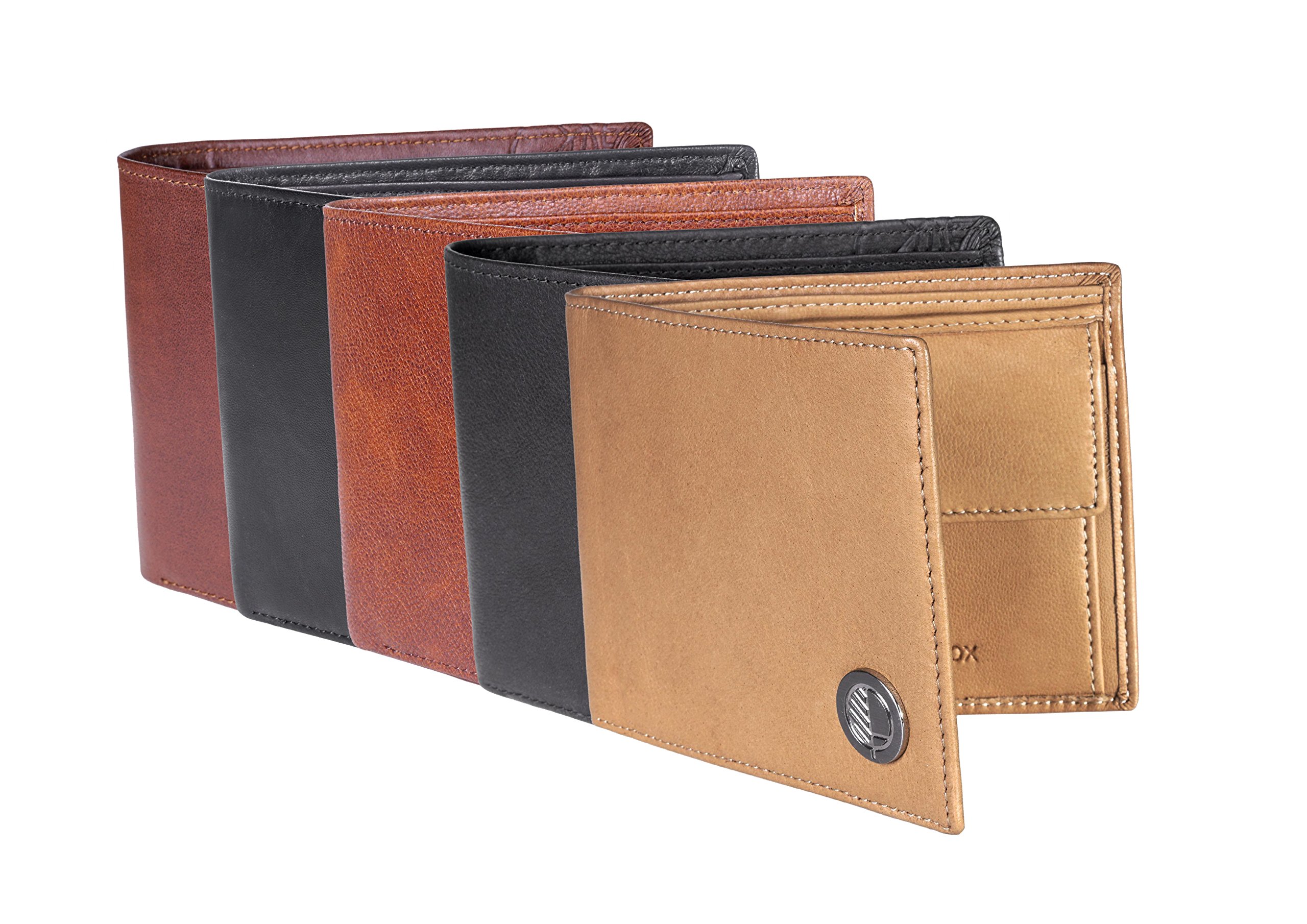 Slim Mens Bifold Wallet - Coin Pocket - Stunning English Real Leather