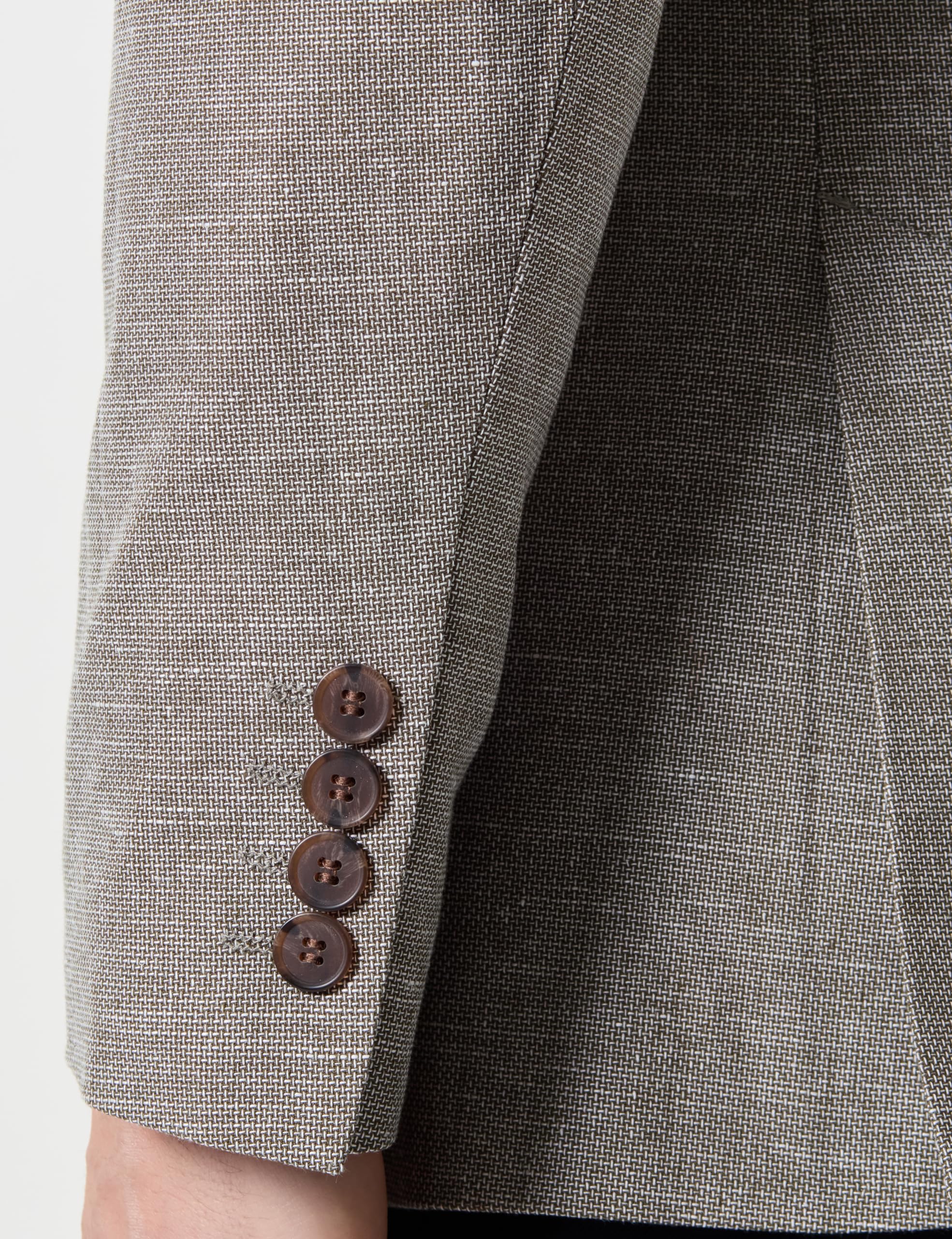 SELETED HOMME Męska marynarka Slhslim-Bath Linen BLZ, oliwkowy (Burnt Olive), 54