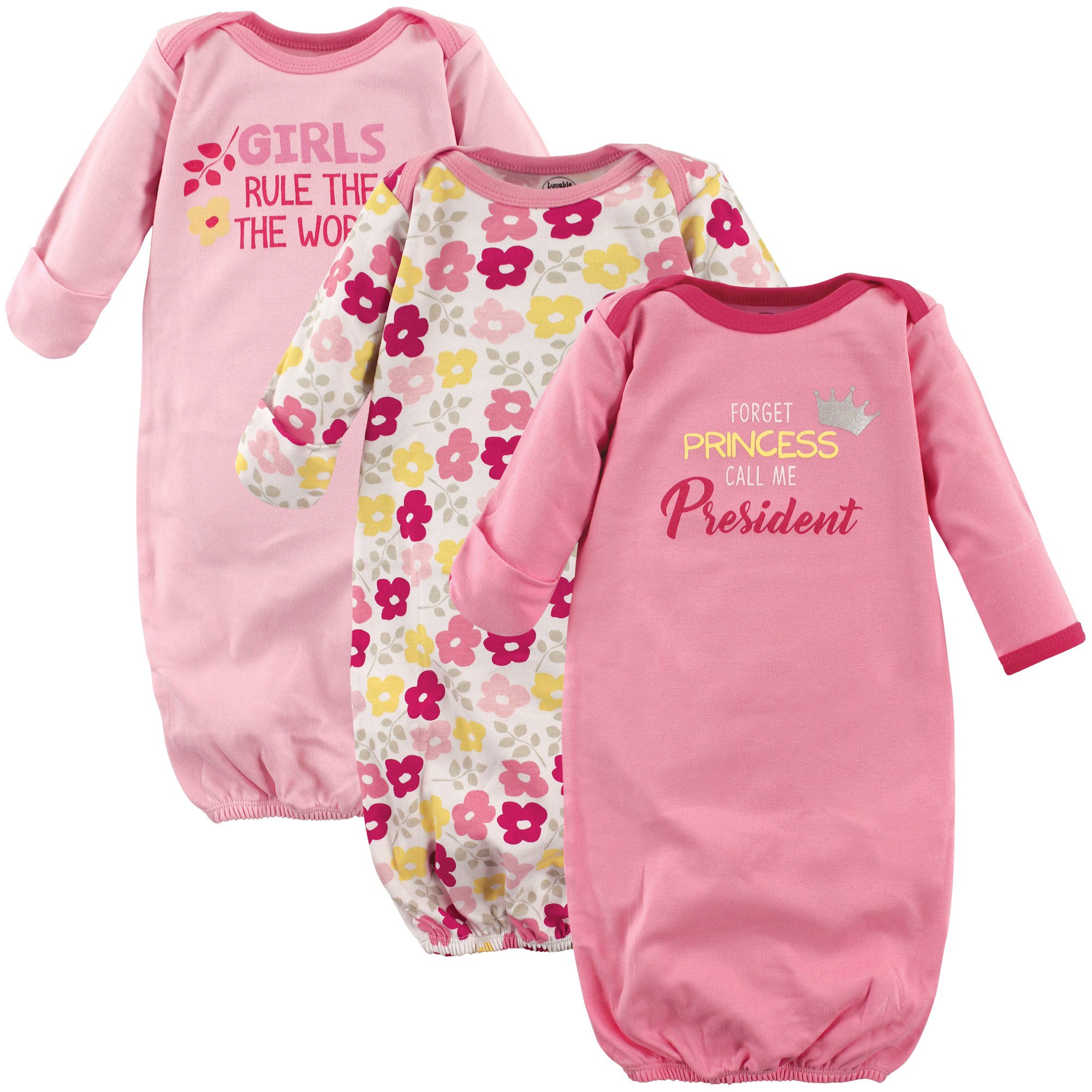 Luvable Friends Baby Cotton Gowns