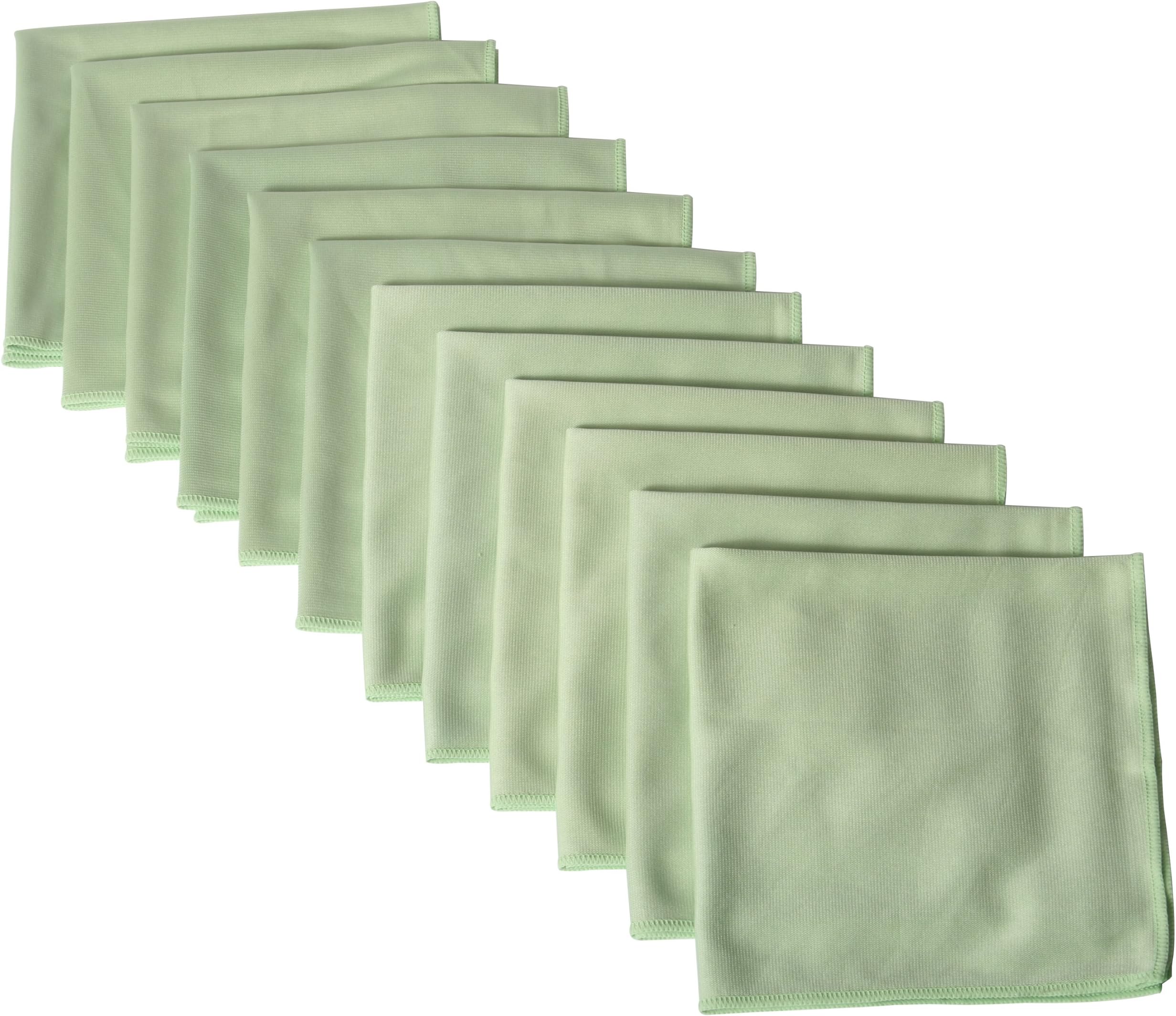 Cen-Tec Systems 37913 Microfiber 12-Pack Glass Towel, 16 by 16-Inch, Green