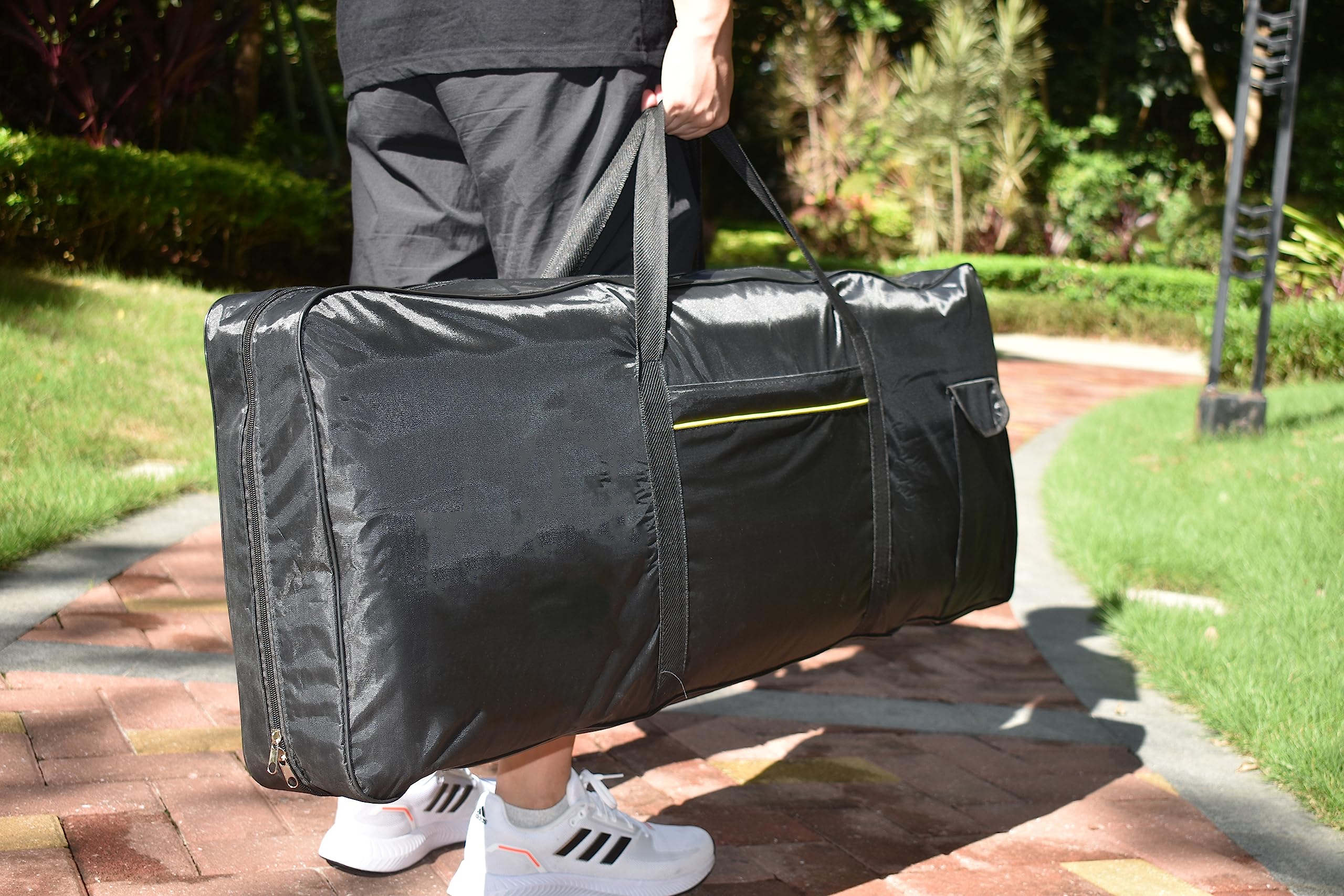 Azatemgo Funda para Teclado de 61 Teclas, Tela Oxford Impermeable 600D，Adecuada para Piano eléctrico -102 x 41 x 15 CM(Negro)