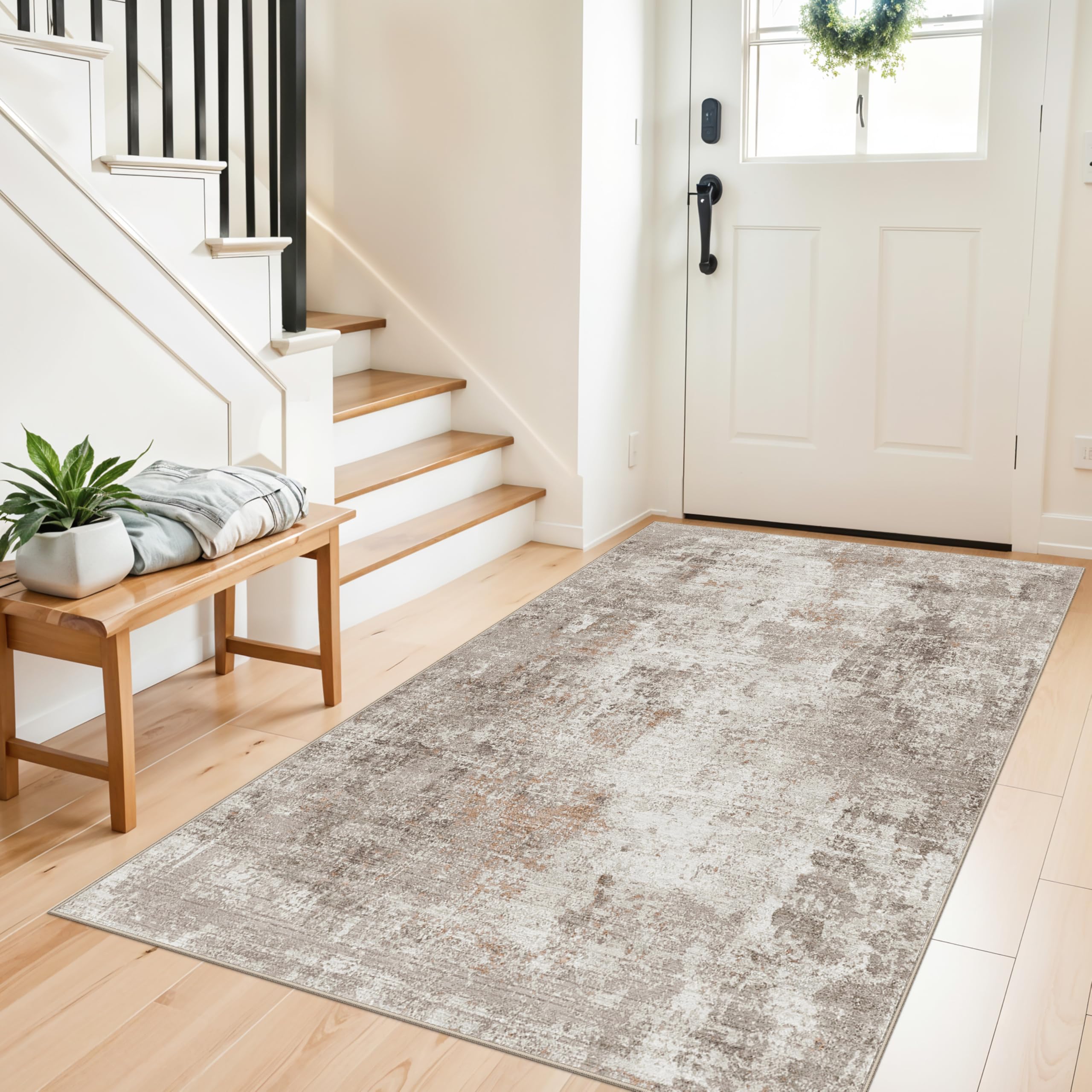 ZHXXUJ 4x5 Washable Entryway Rug