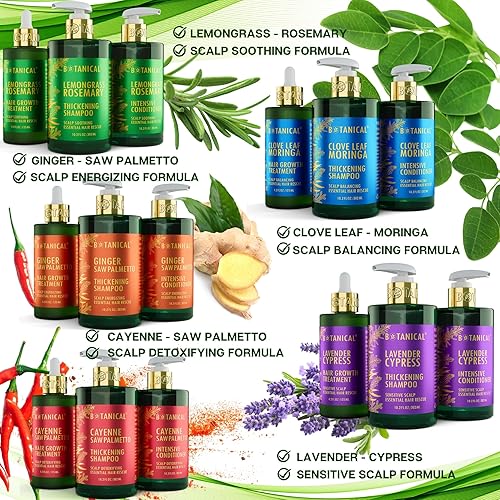 Miniatura 8 de Botanical Hair Growth Lab - Champú para la caída del cabello - Lavender Cypress - Tratamiento estimulante del crecimiento del cabello del cuero