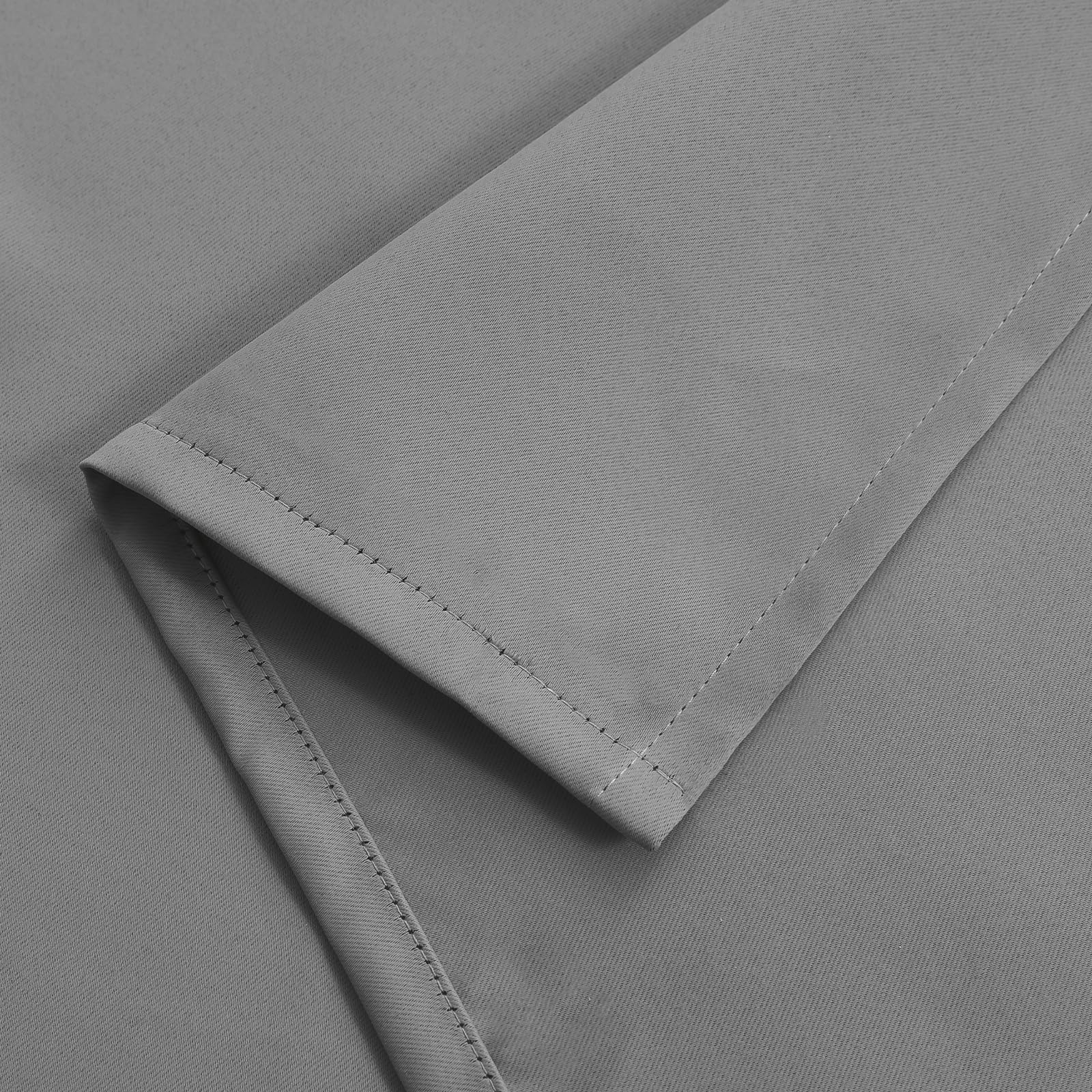JIUZHEN Vorhang Blickdicht Gardinen kräuselband Verdunklungsvorhänge Gardinen Wohnzimmer Vorhänge Schlafzimmer Thermovorhang Grau H183 x B167 cm 2er Set