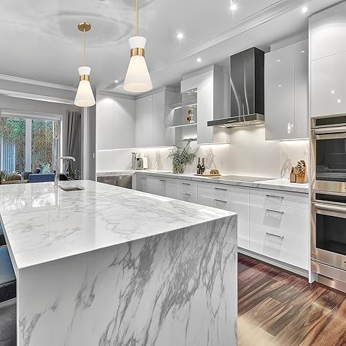 Vista 12 de Kit - Lámpara de techo moderna minimalista de cristal de ópalo cónico y metal, blanco y dorado