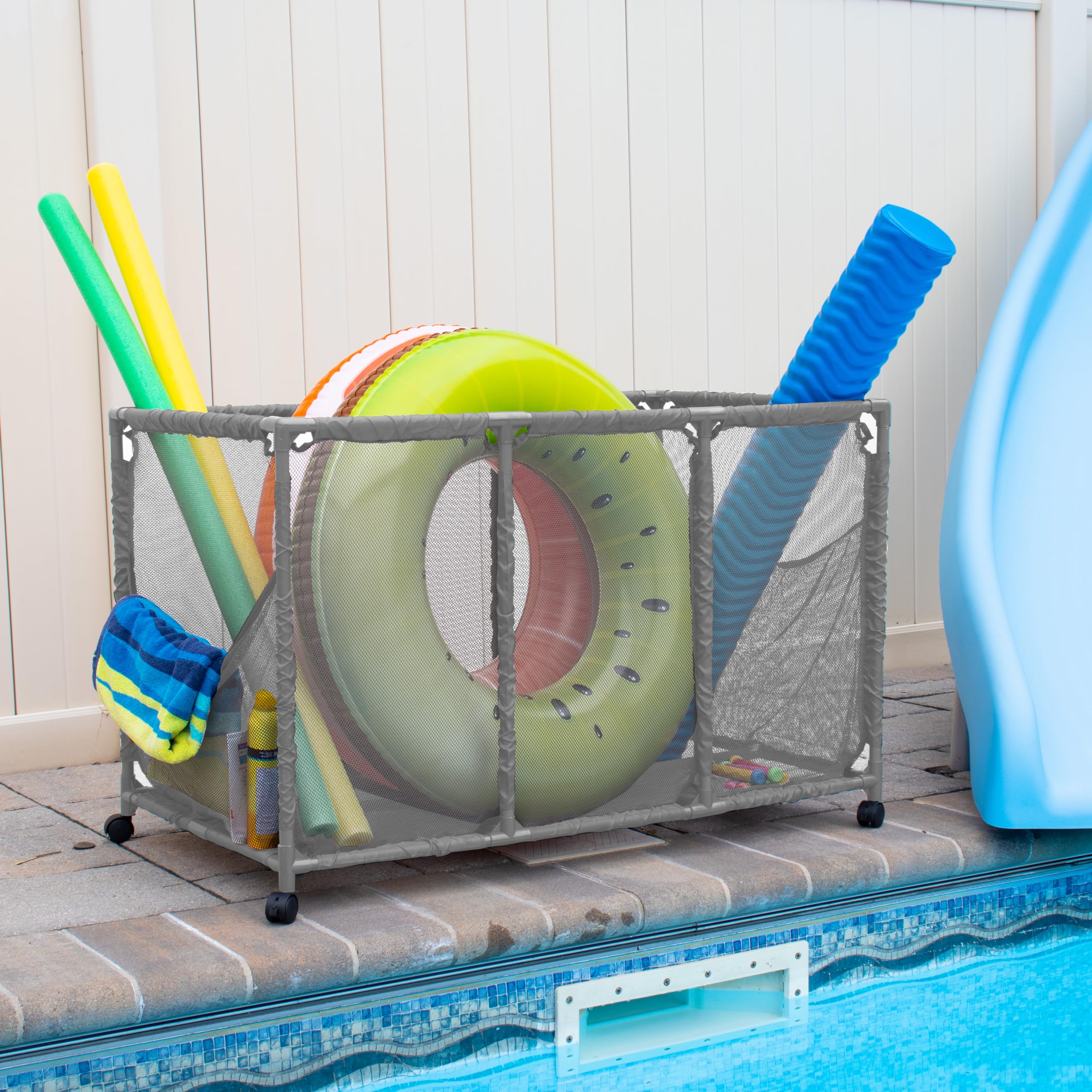 Pool Toy Organizer Essentially Yours Pool Noodles Holder, Toys
