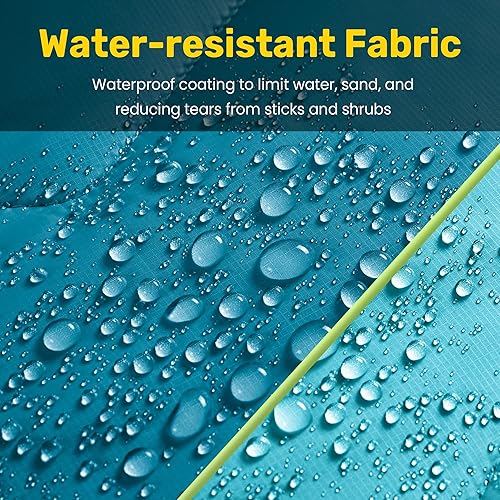 Miniatura 4 de UNIKOME Manta de camping plegable para exteriores, manta de viaje ligera, manta alternativa de plumón impermeable de doble cara con cierres de