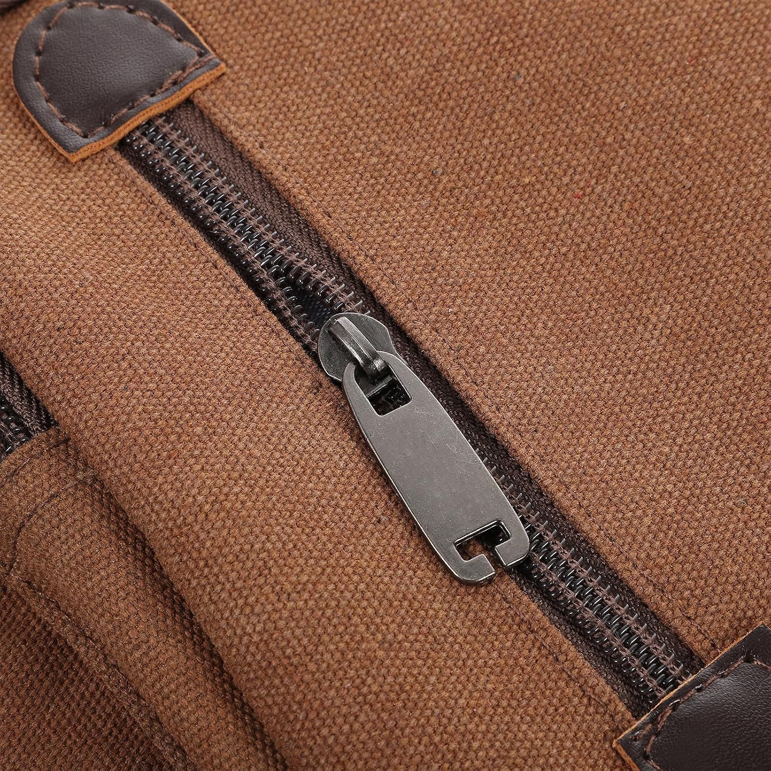 Brown Canvas Messenger Bag Shoulder for Men, Large Capacity Travel