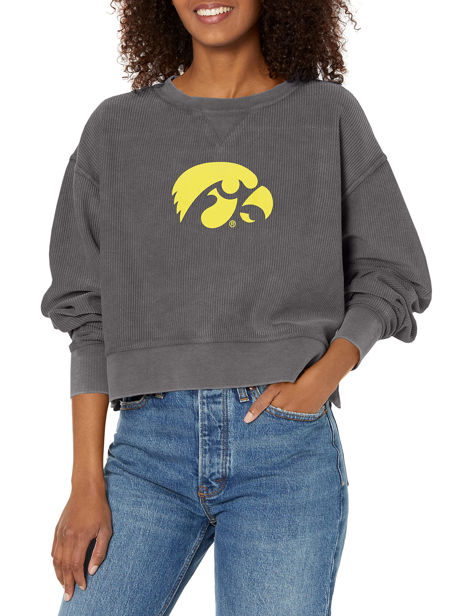chicka-d NCAA womens Corded Boxy Pullover