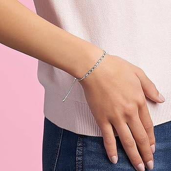 Amazon | PANDORA ブルースパークルスライダー 925スターリング