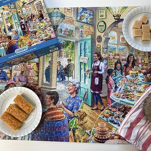 Miniatura 4 de Gibsons Grandmas Treat - Rompecabezas de 1000 piezas | Café Familiar Cafetería Tienda de Pasteles | Rompecabezas sostenible para adultos