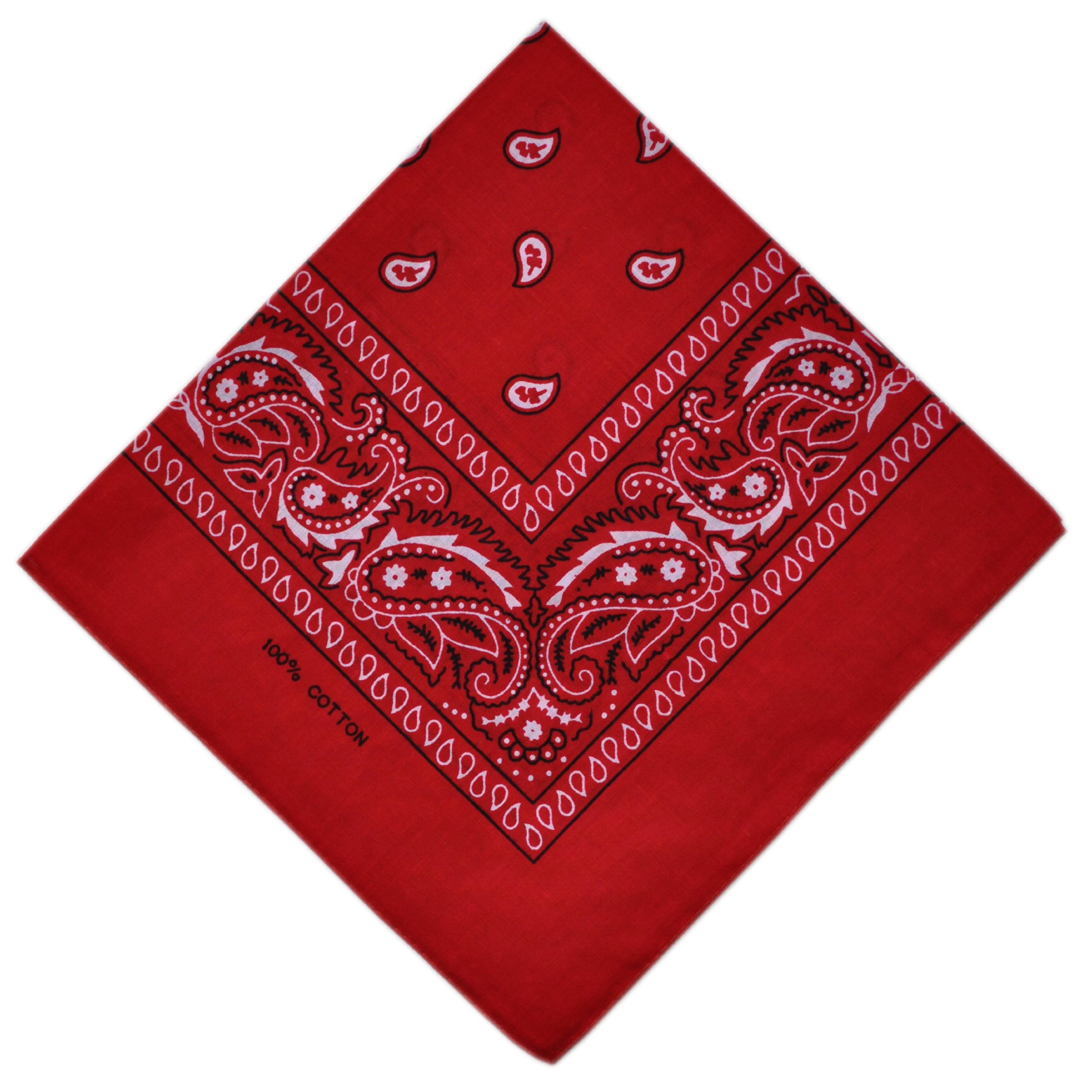Bandana / Foulard ATM - Noir - 100% Coton - Motif Paisley Intemporel
