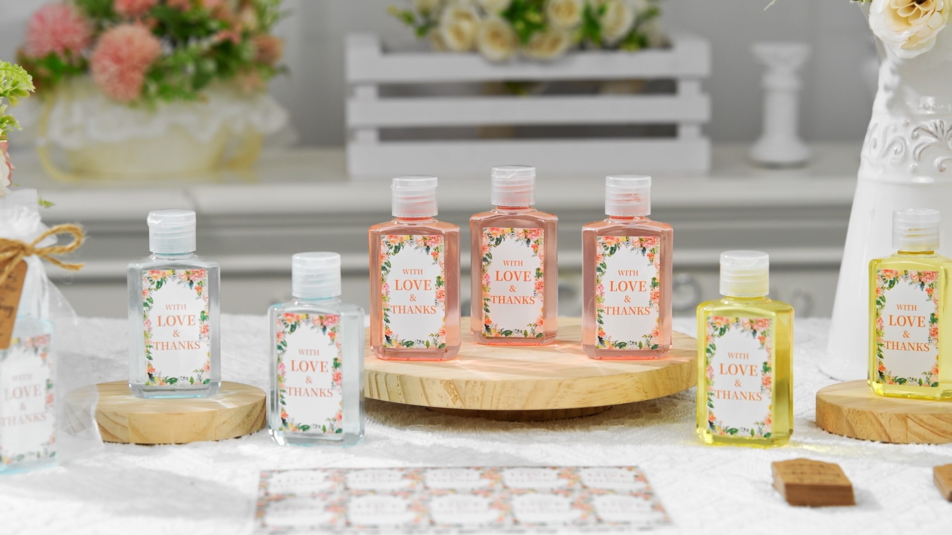 Amazon.com: Tiangrid 50 Sets Mini Hand Sanitizer Bottles Bulk 2oz