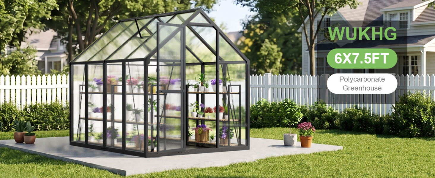 Amazon.com : 6X8FT Greenhouse with Thermometers, Small Greenhouse