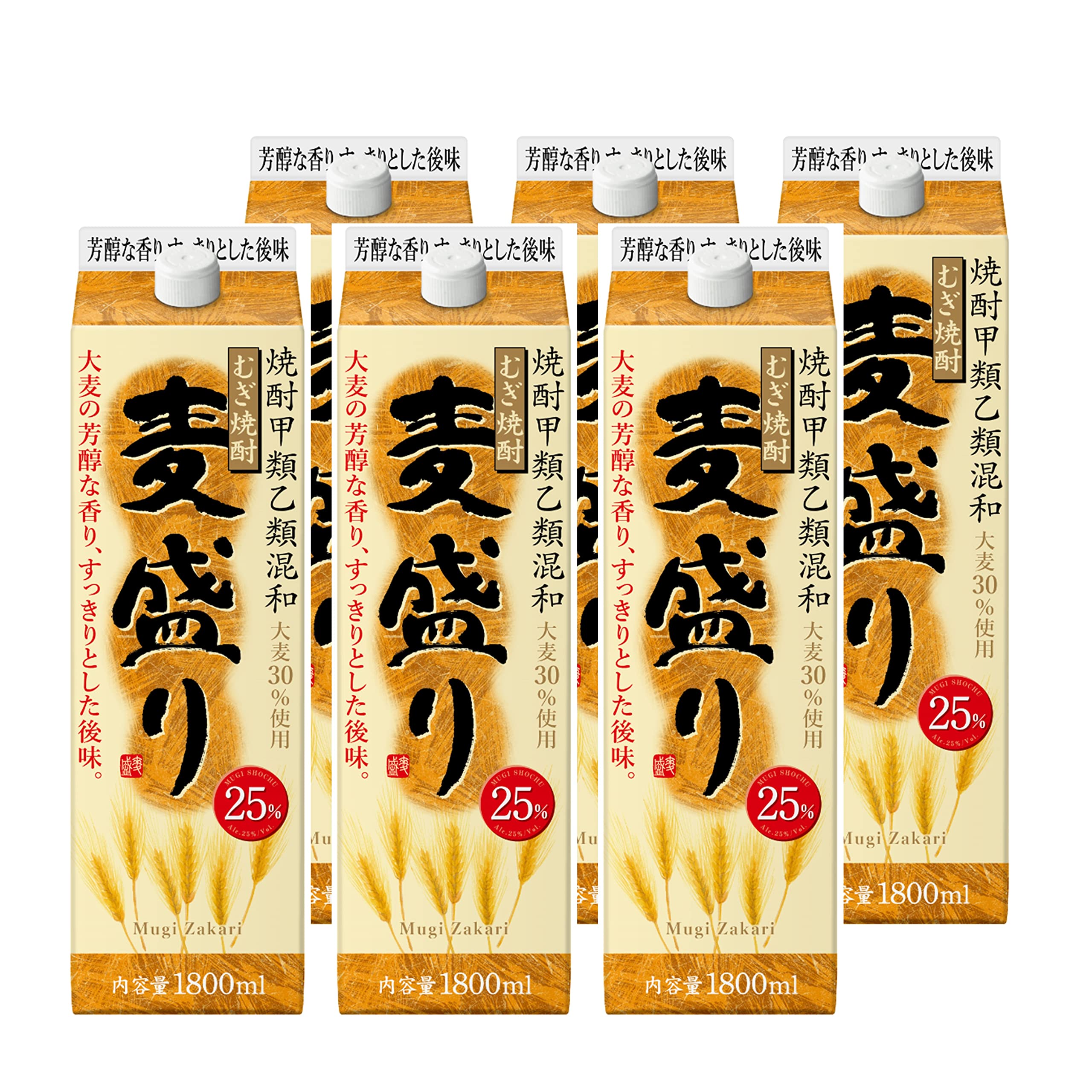 Amazon.co.jp: 合同酒精 麦盛り 25% 1800mlパック [ 焼酎 25% 日本 1.8 