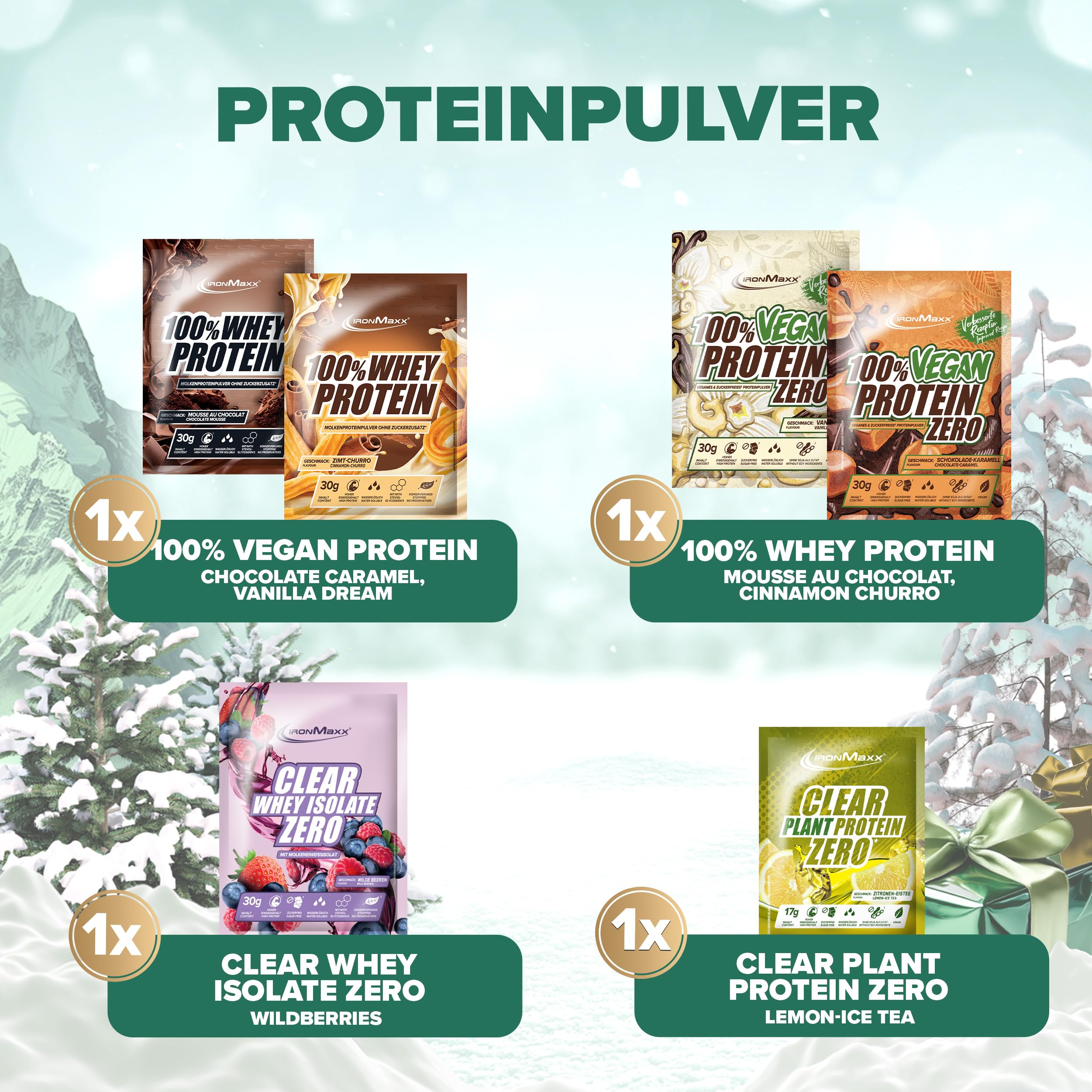 IronMaxx Protein Adventskalender 2025 | 24 sportliche Überraschungen für Fitness-Fans | High Protein Riegel, Shakes & mehr | Limitierte Fitness-Geschenkidee