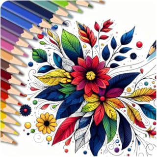 Flower Coloring Book : Color By Number - Mandala Flowers Coloring Games