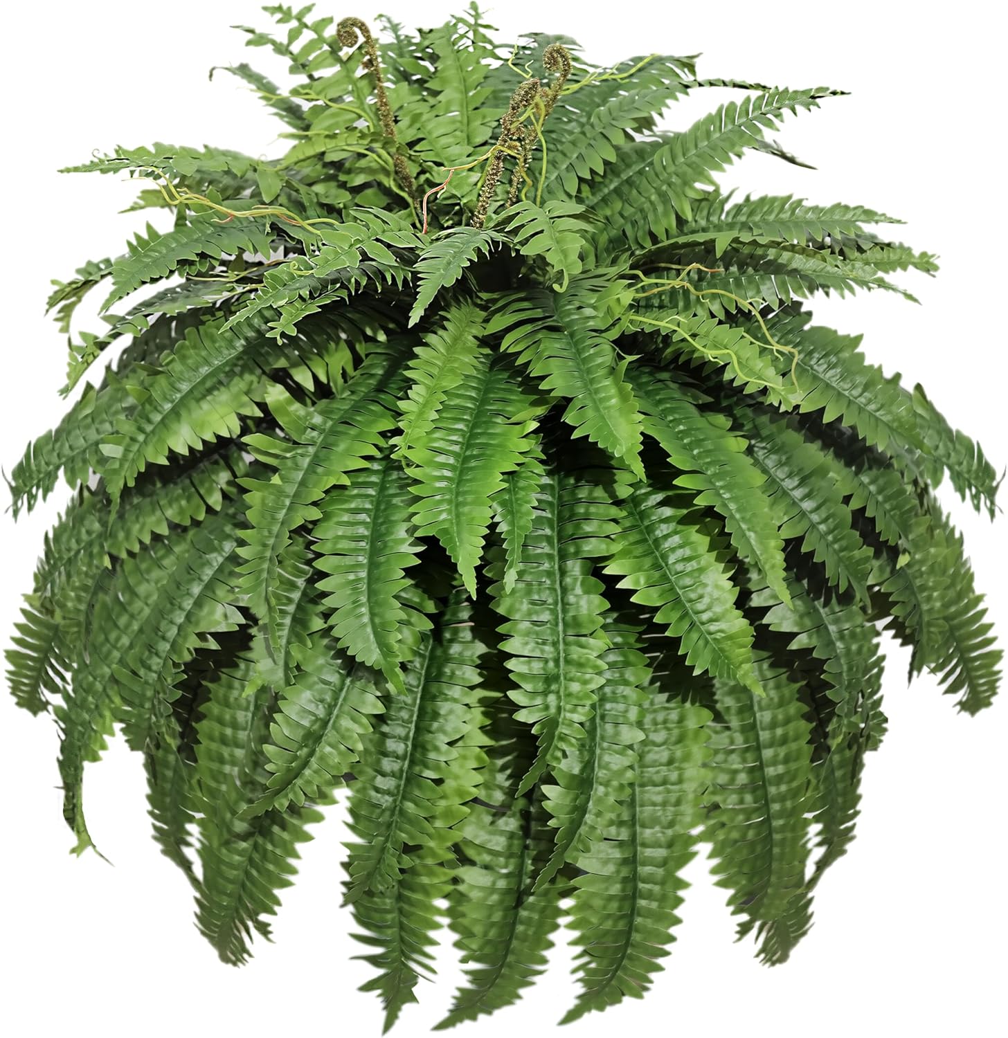 Large Artificial Ferns for Outdoor 98 Branches Fake Fern 48" Faux Boston Ferns Silk Plant Uv Resistant Artificial Plants for Porch Garden Indoors Home Greenery