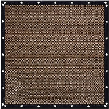 VICLLAX Shade Fabric Sun Shade Cloth Privacy Screen with Grommets for Patio Garden Pergola Cover Canopy 10x10 FT, Mocha