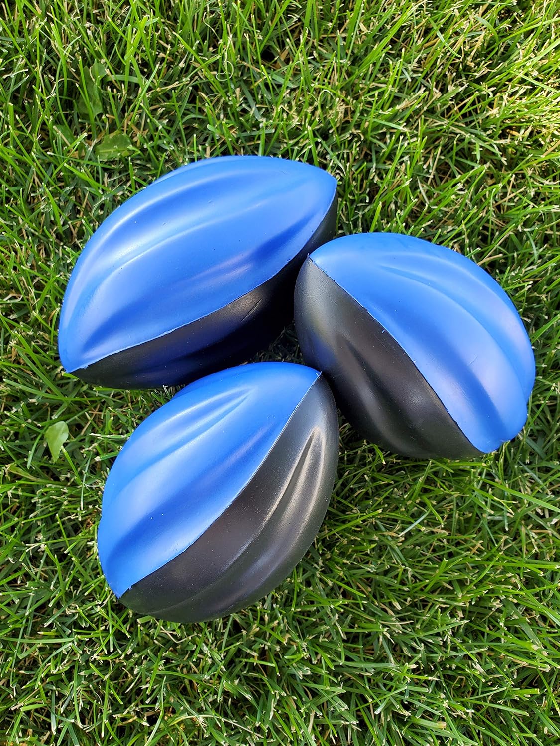 LMC Products Mini Football 3-Pack - 5” Spiral Foam Football Kids Football - Mini Footballs 3-Pack - Easy Grip Toddler Football (Red, Yellow, Blue) : Toys & Games