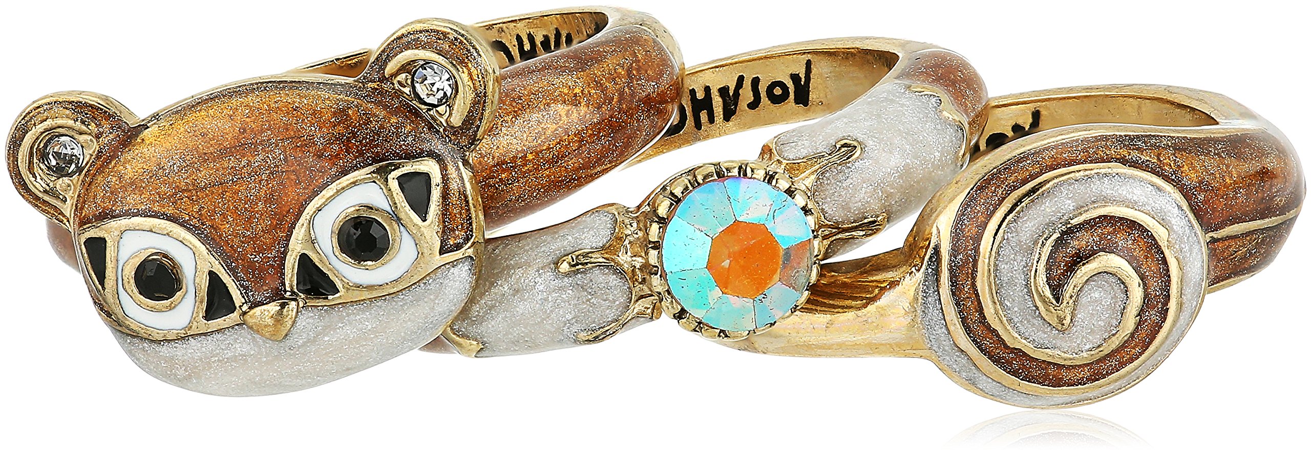 Betsey Johnson Mini Critters Brown Squirrel Stackable Ring Size