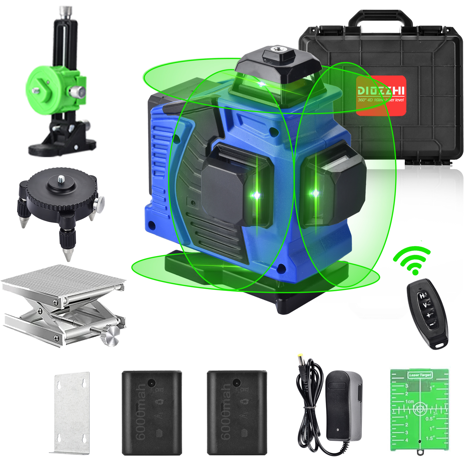 Niveau Laser 4D 16/12 Lignes Vert Auto-nivelant 360° - Neuf