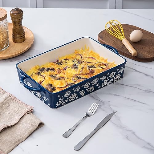 Miniatura 3 de Wisenvoy Cacerola Plato 9x13 Bandeja para Horno Cacerola Platos Para Horno Plato De Horno De Cerámica Lasaña Pan Horno Platos Para Horno