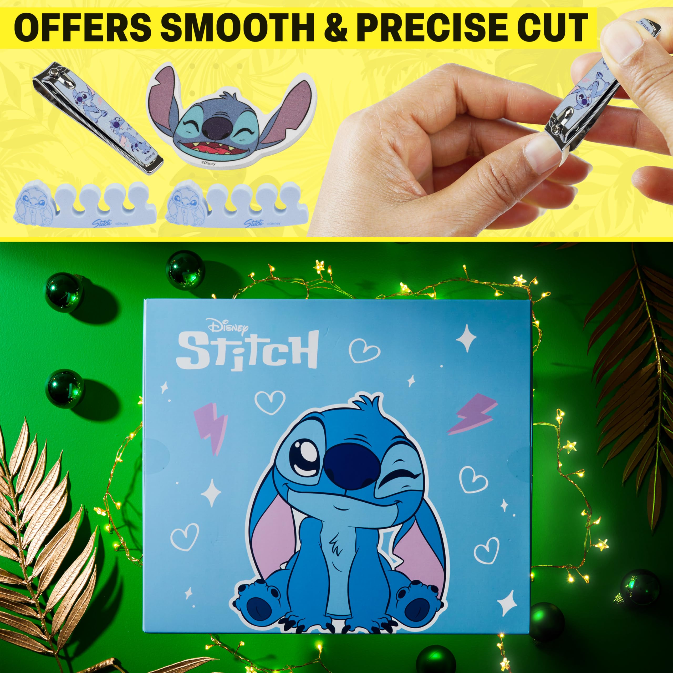 Get Trend Disney Stitch Advent Calendar 2025 Girl Teen Women Beauty Gift Set Sleep Mask Brushes Countdown Christmas (Stitch Blue) - 5