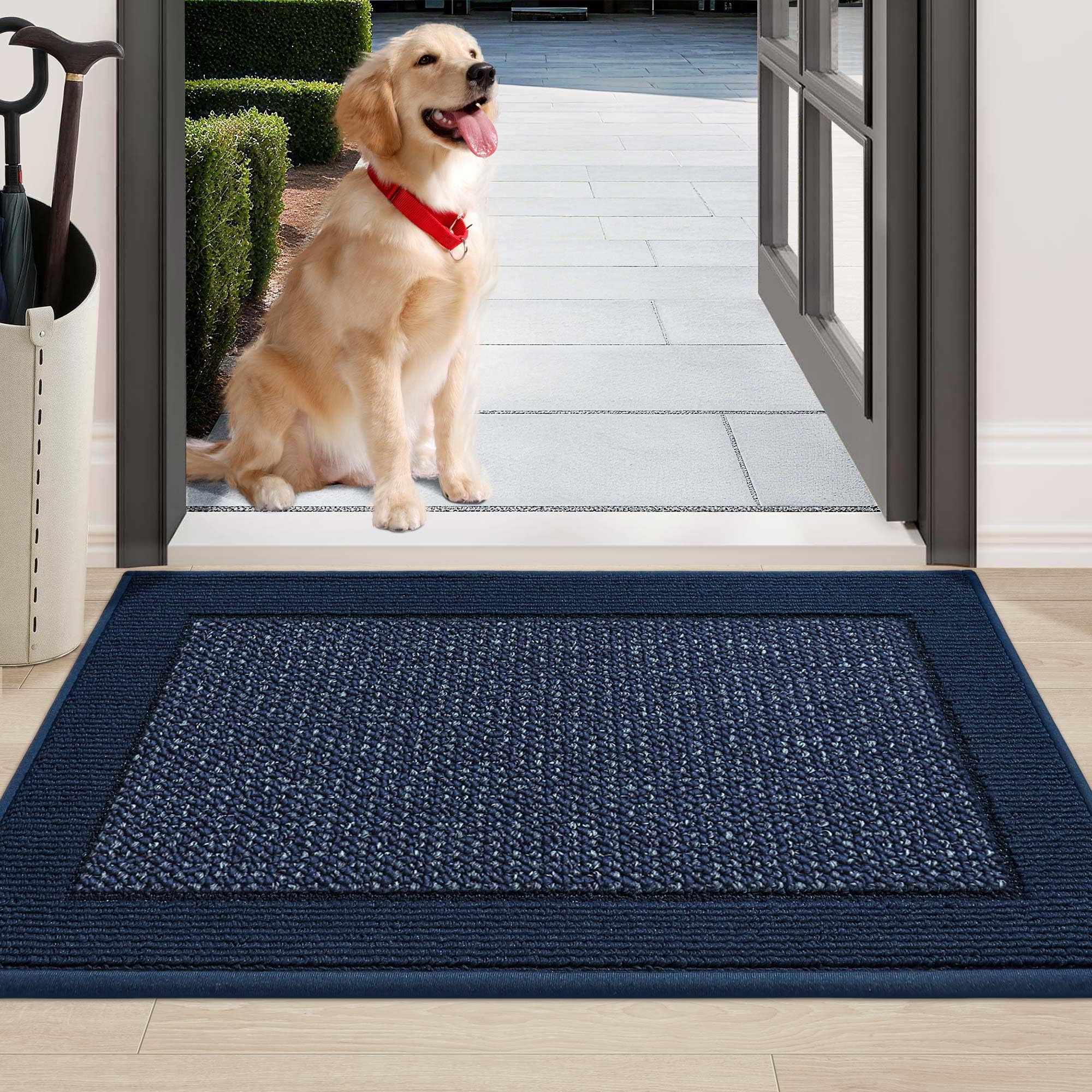 BEQHAUSE Indoor Door Mat 24 x 36 Dirt Trapper Door Mats Non-Slip Entryway Rugs Washable Resist Dirt Absorbent
