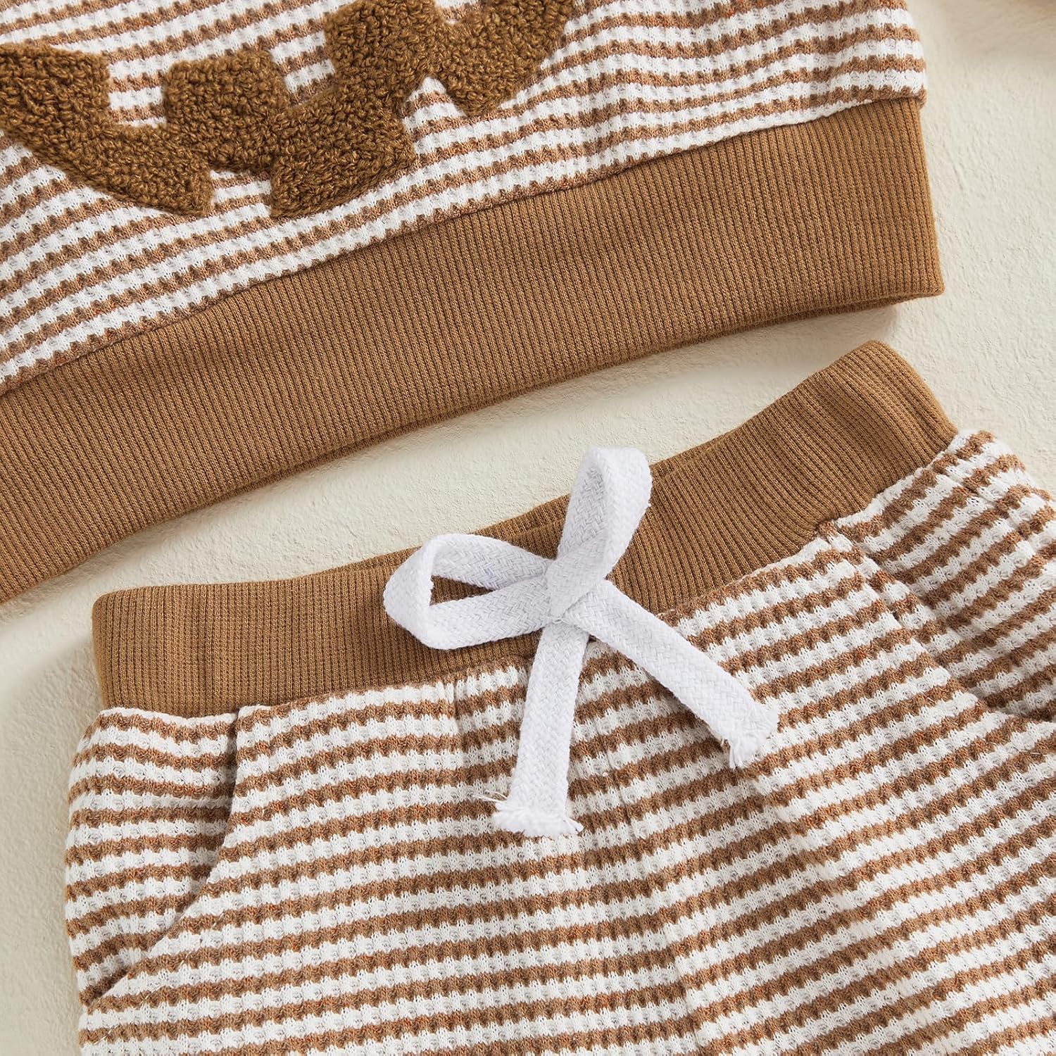 MERSARIPHY Toddler Baby Christmas Outfit Boy Girl Santa Outfit Long Sleeve Stripes Sweatshirt Pants Set Fall Winter Clothes