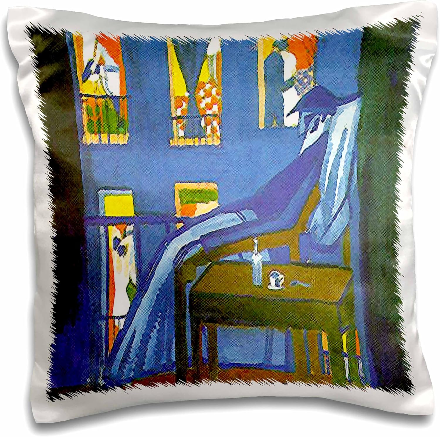 3dRose pc_50921_1 Painting Salvador Dali Voyeur Surrealism-Pillow Case, 16 by 16"