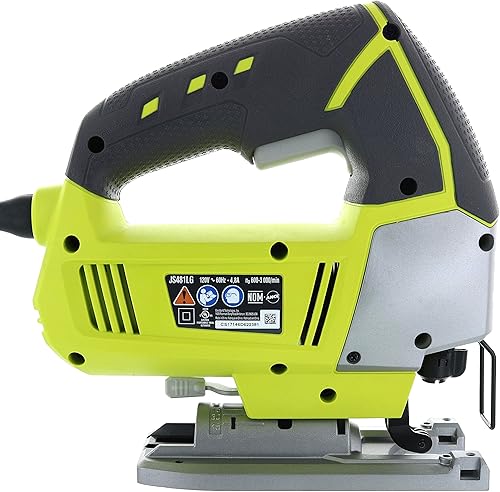 Miniatura 3 de Ryobi JS481LG - Sierra de calar orbital de vástago en T de velocidad variable con cable de 4.8 amperios con sistema de iluminación LED integrado