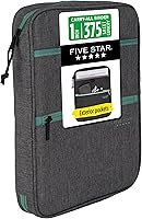 Vista 9 de Five Star Carpeta con Cremallera, Carpeta de 3 Anillos de 1 Pulgada con Anillos Redondos, Organizador con Bolsillos y Separadores de 4 Pestañas