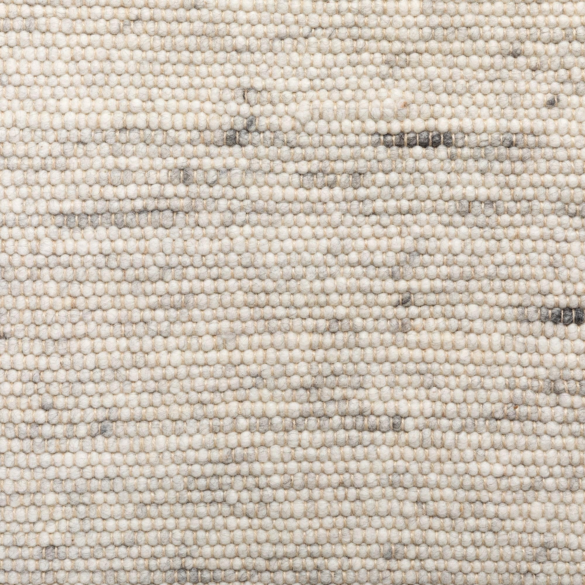 Steffensmeier Handweb Teppich Paros | gewalkte Schurwolle | Grau, handgewebt, Größe: 160x230 cm