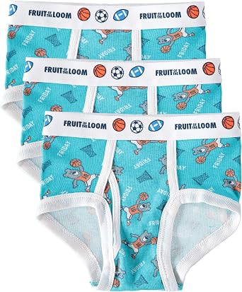 Fruit of the Loom Boys' Tag Free Cotton Briefs Underwear (Assorted Colors)
