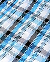 Vista 4 de Alimens & Gentle Camisas a cuadros con botones para hombre, camisas de vestir de manga larga de algodón, camisas de guingán de ajuste regular