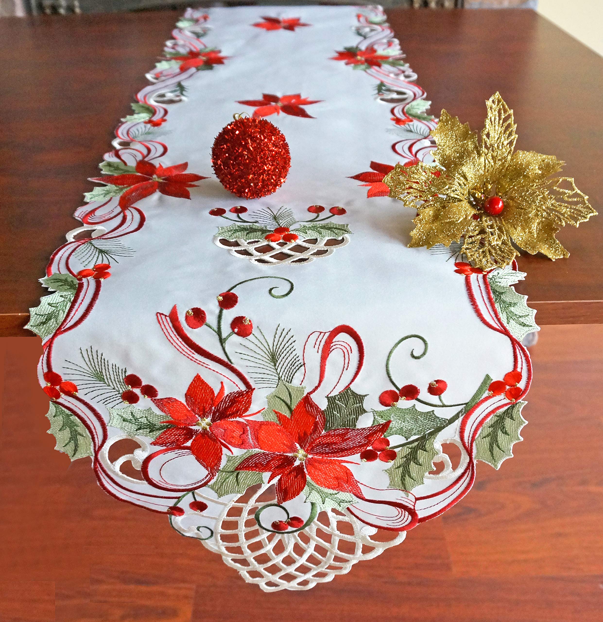 Chemin de Table,Chemin de Table de noël en coton et lin à la mode