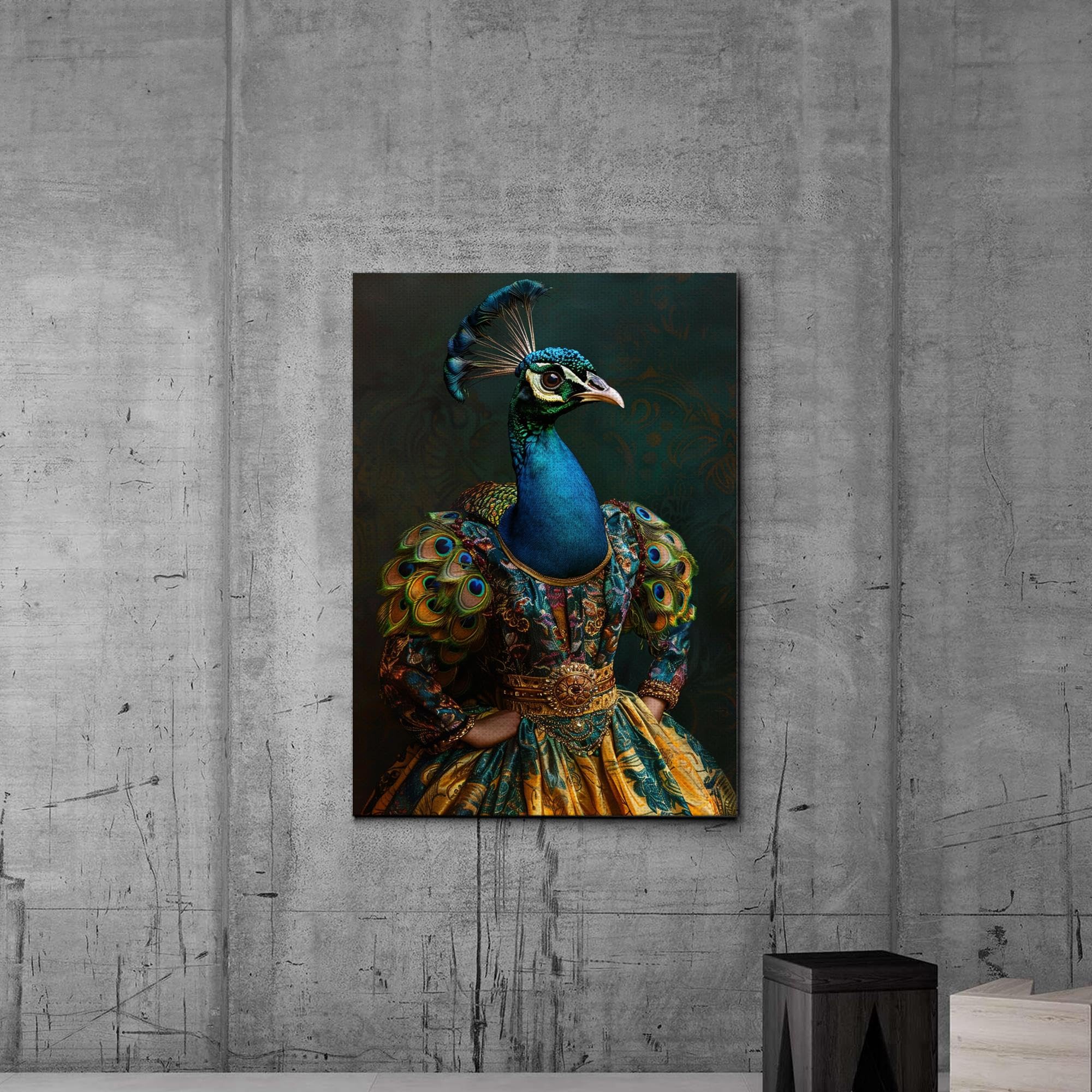 Amazon.com: Fabulous Peacock Portrait, Altered Vintage Peacock