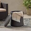 Christopher Knight Home 312340 Wallice Outdoor Patio Table, Dark Brown