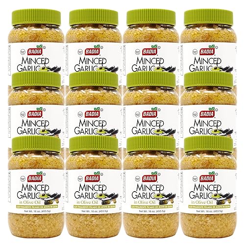 Badia Ajo picado en aceite de oliva, 16 onzas (paquete de 12)