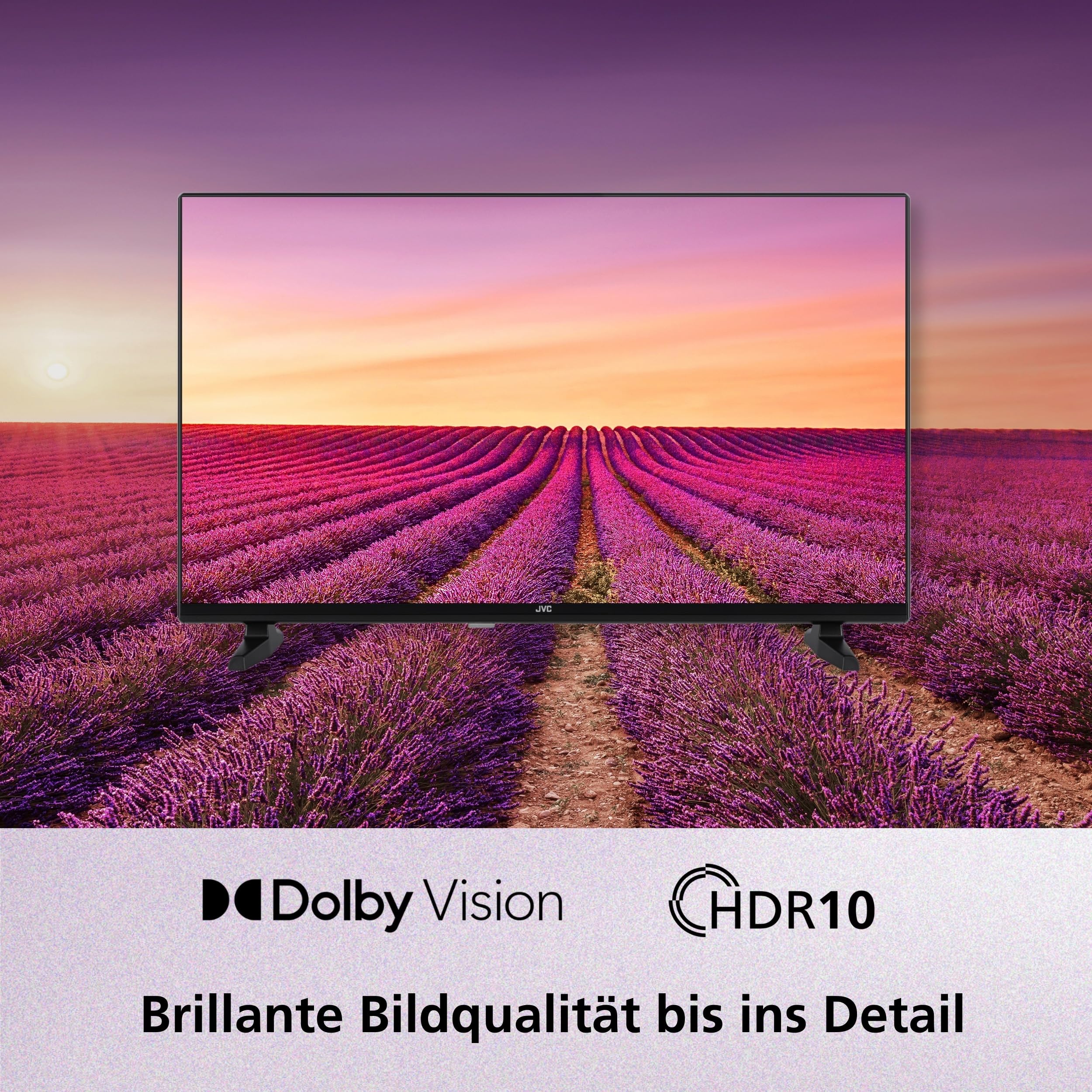 JVC TV 43 pulgadas Fire TV 4K QLED Smart TV con Dolby Vision HDR, Dolby Atmos, control de voz Alexa y sintonizador triple, UHD TV LT-43VRQ3555 (2026)