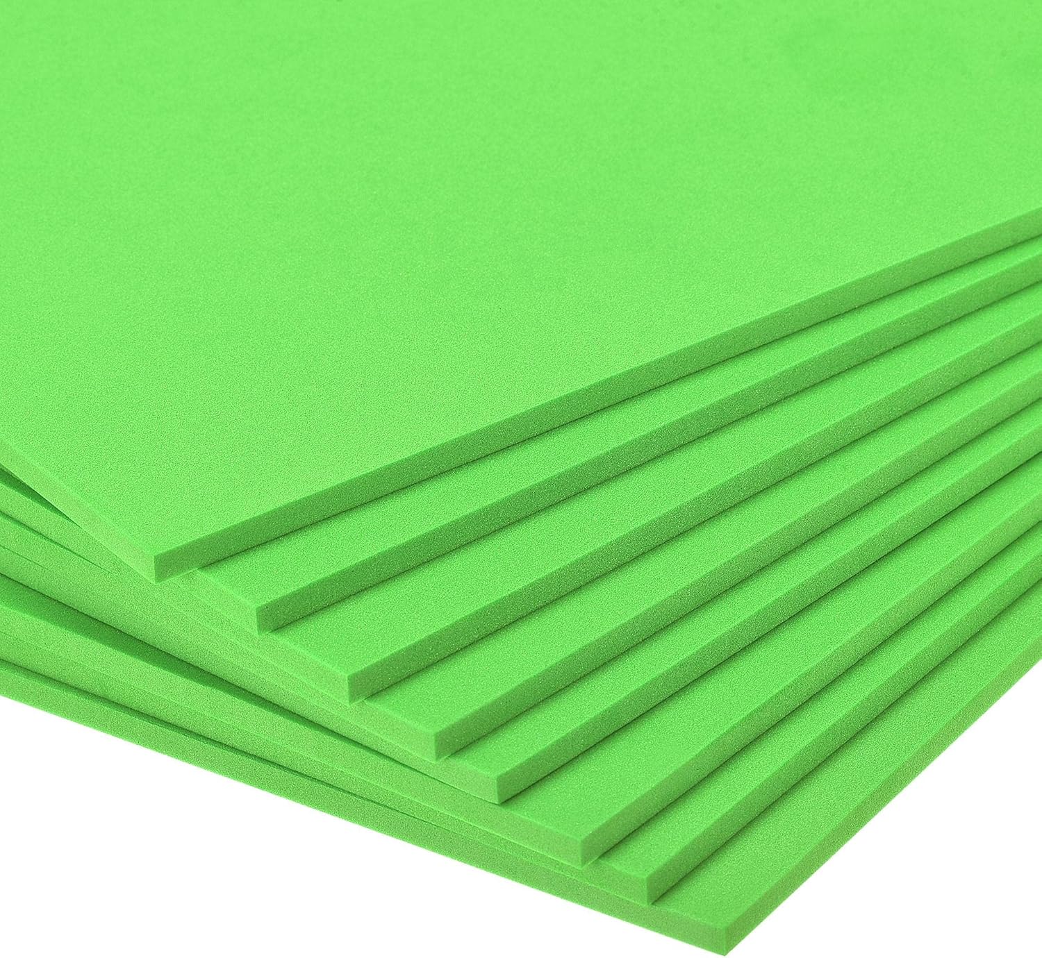 uxcell Green EVA Foam Sheets 10 x 10 Inch 5mm Thickness for Crafts DIY Projects, 8 Pcs