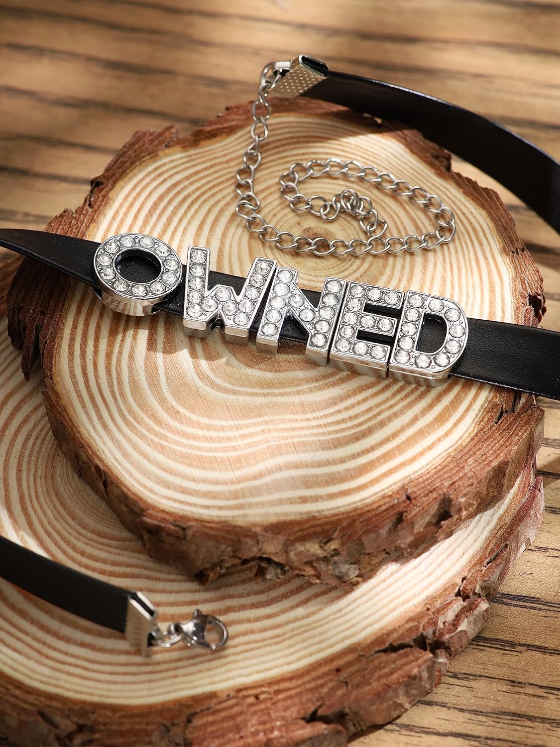 Sacina Gothic Punk Cute Owned Choker, Black Choker, Black PU Leather Chocker Collar, Gothic Goth Necklace, Costume Jewelry, Halloween Christmas Jewelry Gift for Women - Image 5