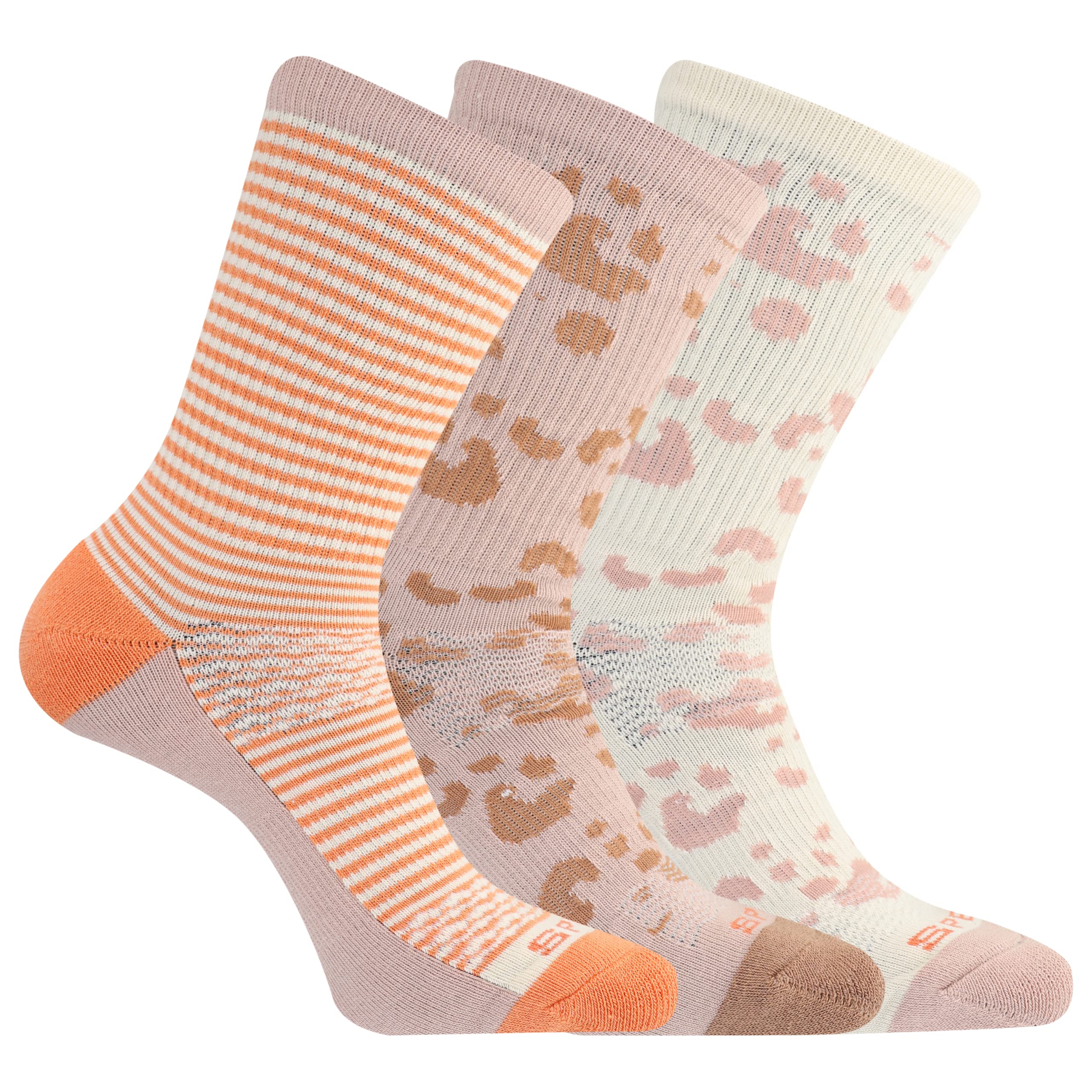 Women's Cotton Boat Crew Socks-3 Pair Pack-Arch Support and Comfort Cushioning