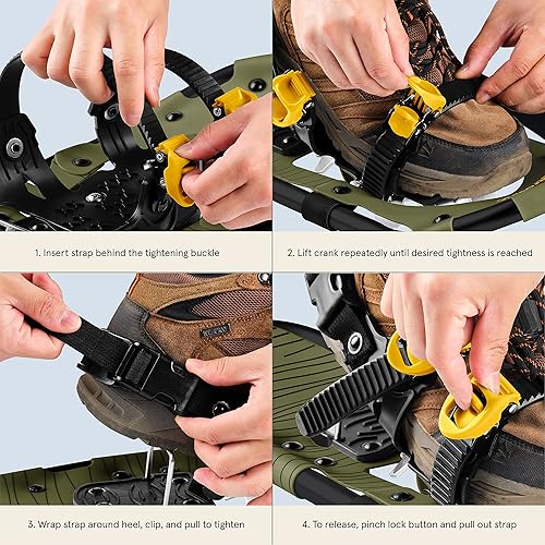 Miniatura 5 de Retrospec Drifter Snowshoes & Trekking Poles Bundle with Adjustable Bindings - Lightweight Aluminum Snow Shoes for Women & Men - All Terrain Hiking